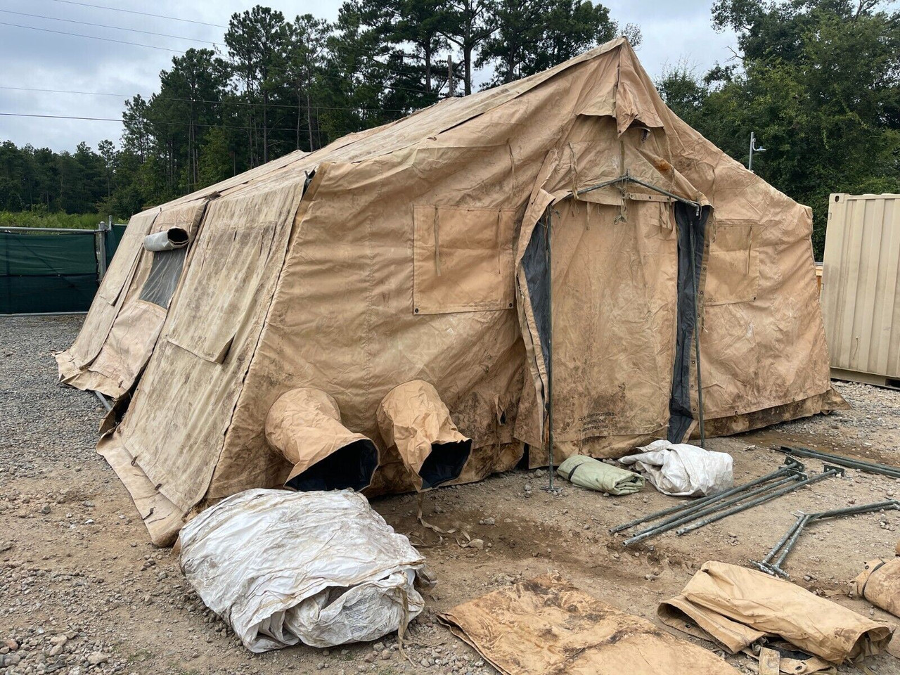 US Military Tent Expandable, Modular, Personnel, Temper Desert Tan / 4  Section