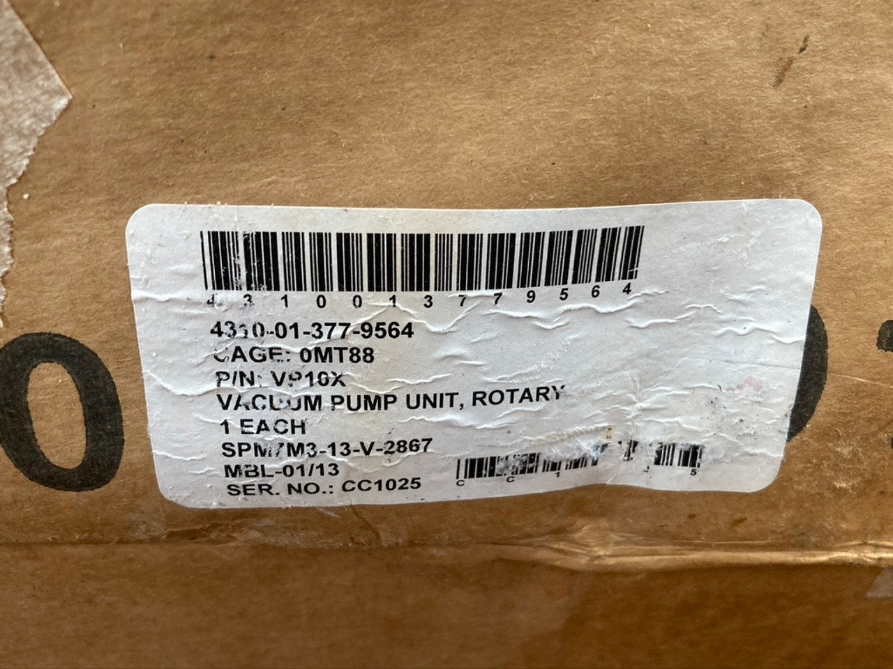 Rotary Vacuum Pump Unit VP10X Millennium Technology Kit