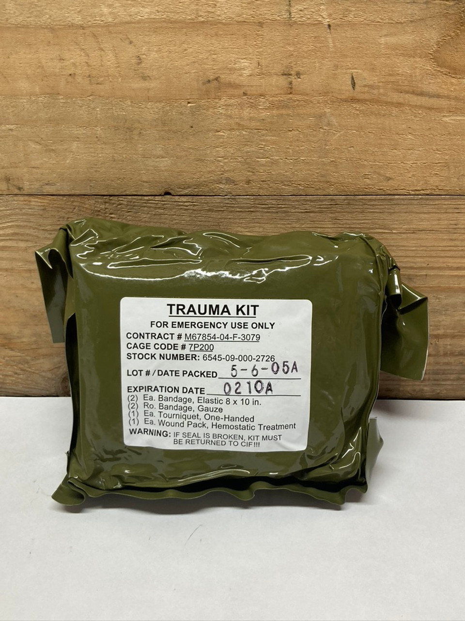 Individual First Aid Trauma Kit Coyote Brown US Military Genuine USA Medic