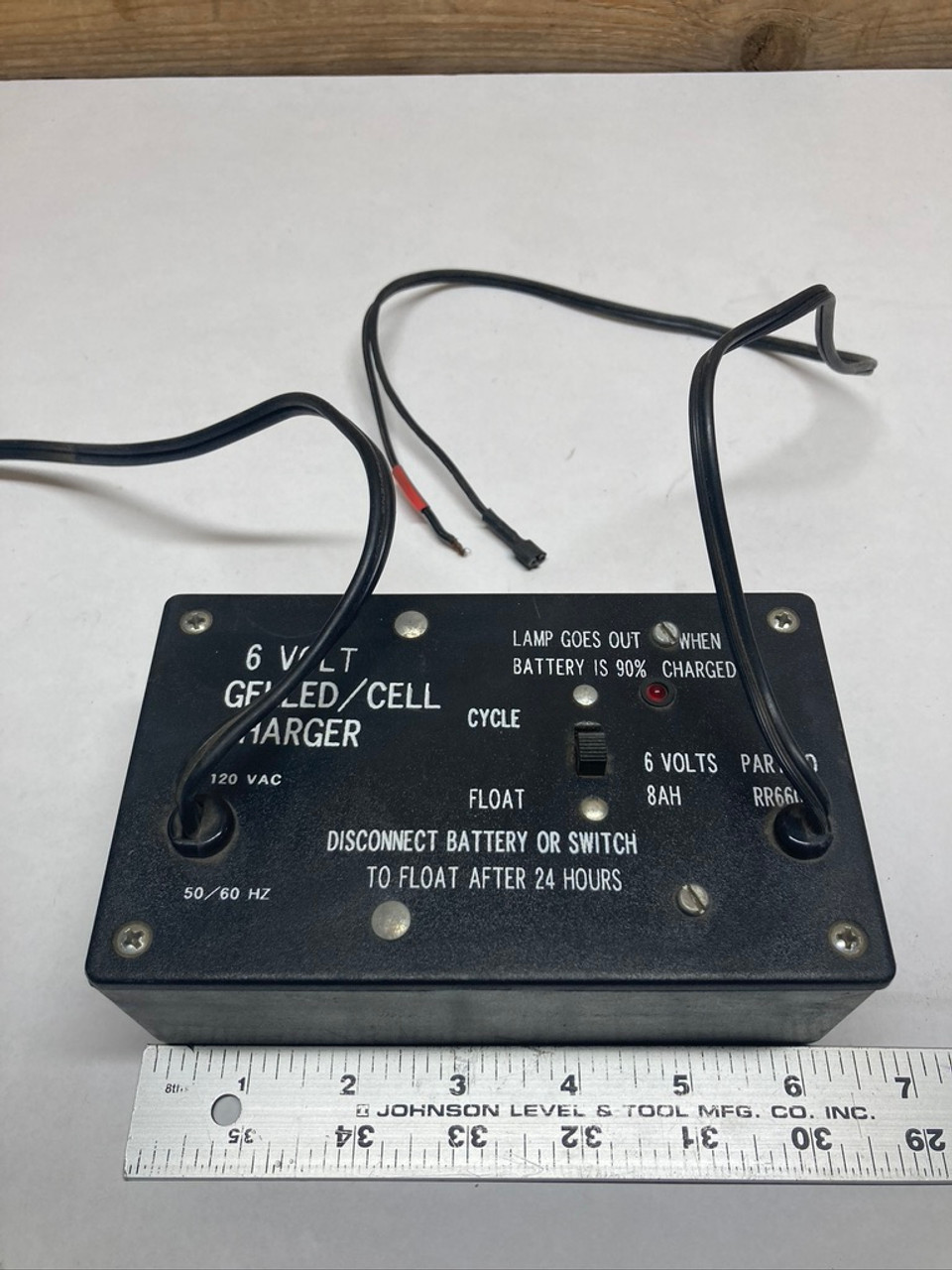 6 Volt Gel/Cell Charger RR6600M R & R Electronic