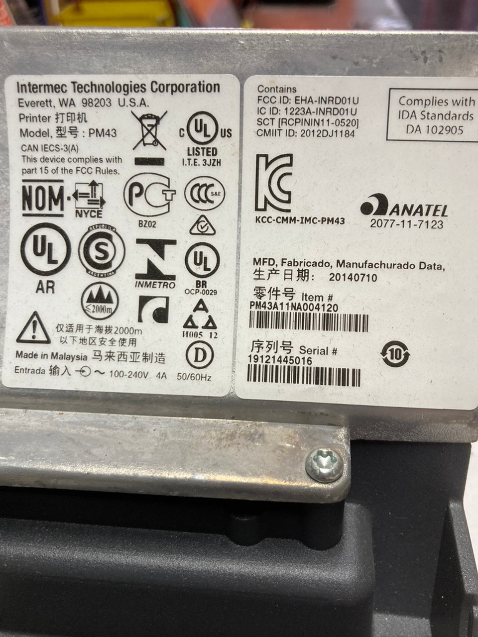 Intermec PM43 Thermal Label Printer