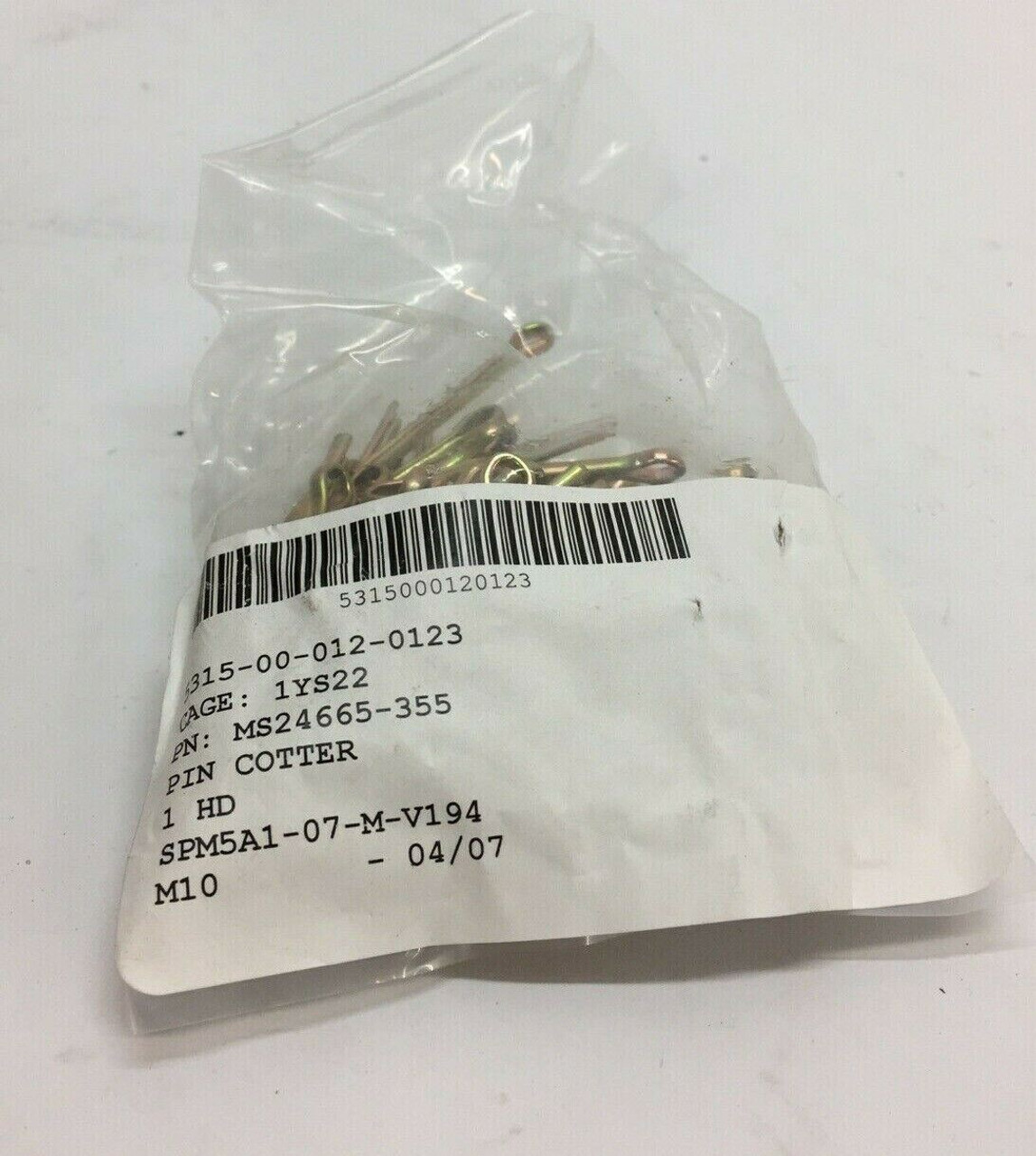 Cotter Pin MS24665-355 D & T Fasteners Steel Lot of 100