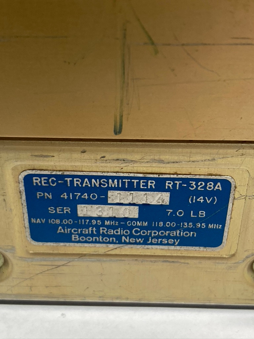 ARC Receiver-Transmitter RT-328A 41740-1114 Aircraft Radio