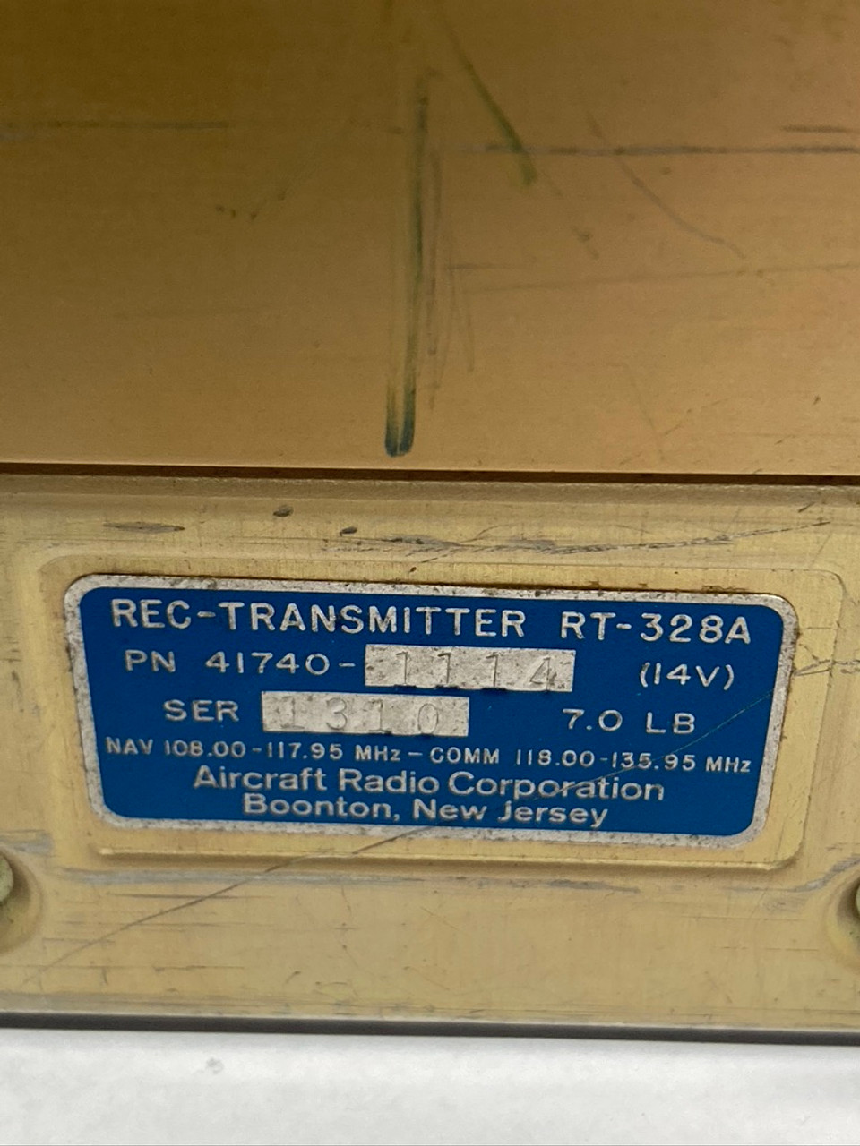 ARC Receiver-Transmitter RT-328A 41740-1114 Aircraft Radio