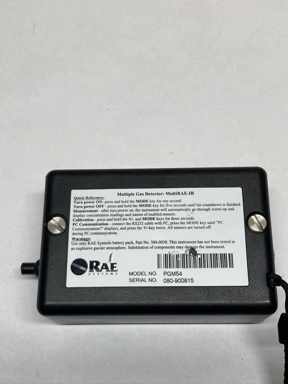 MultiRAE-IR Multiple Gas Detector PGM 54 RAE Systems