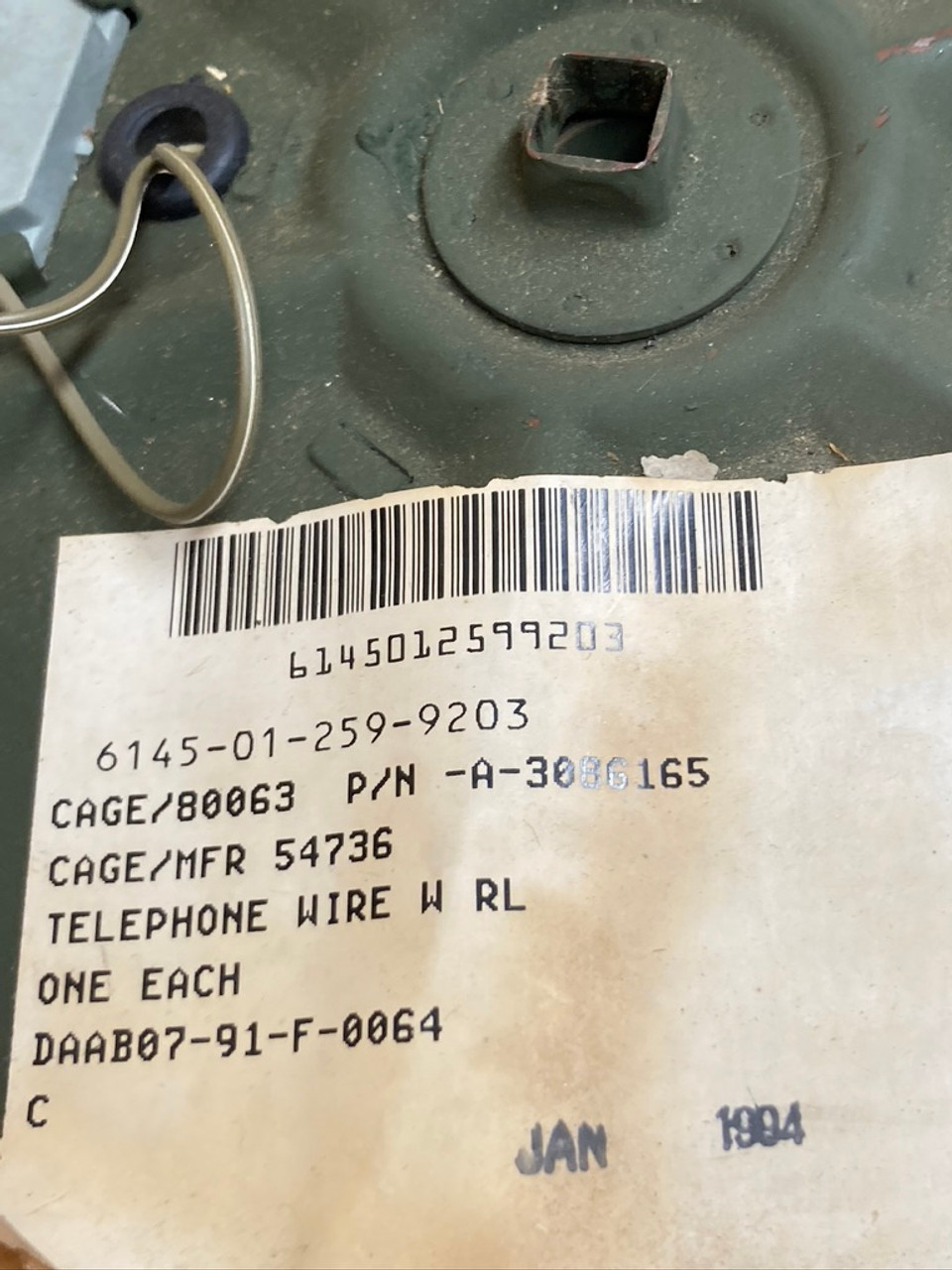 US Army Unicor Telephone Cable A3086165 1000 Feet 6145-01-259-9203