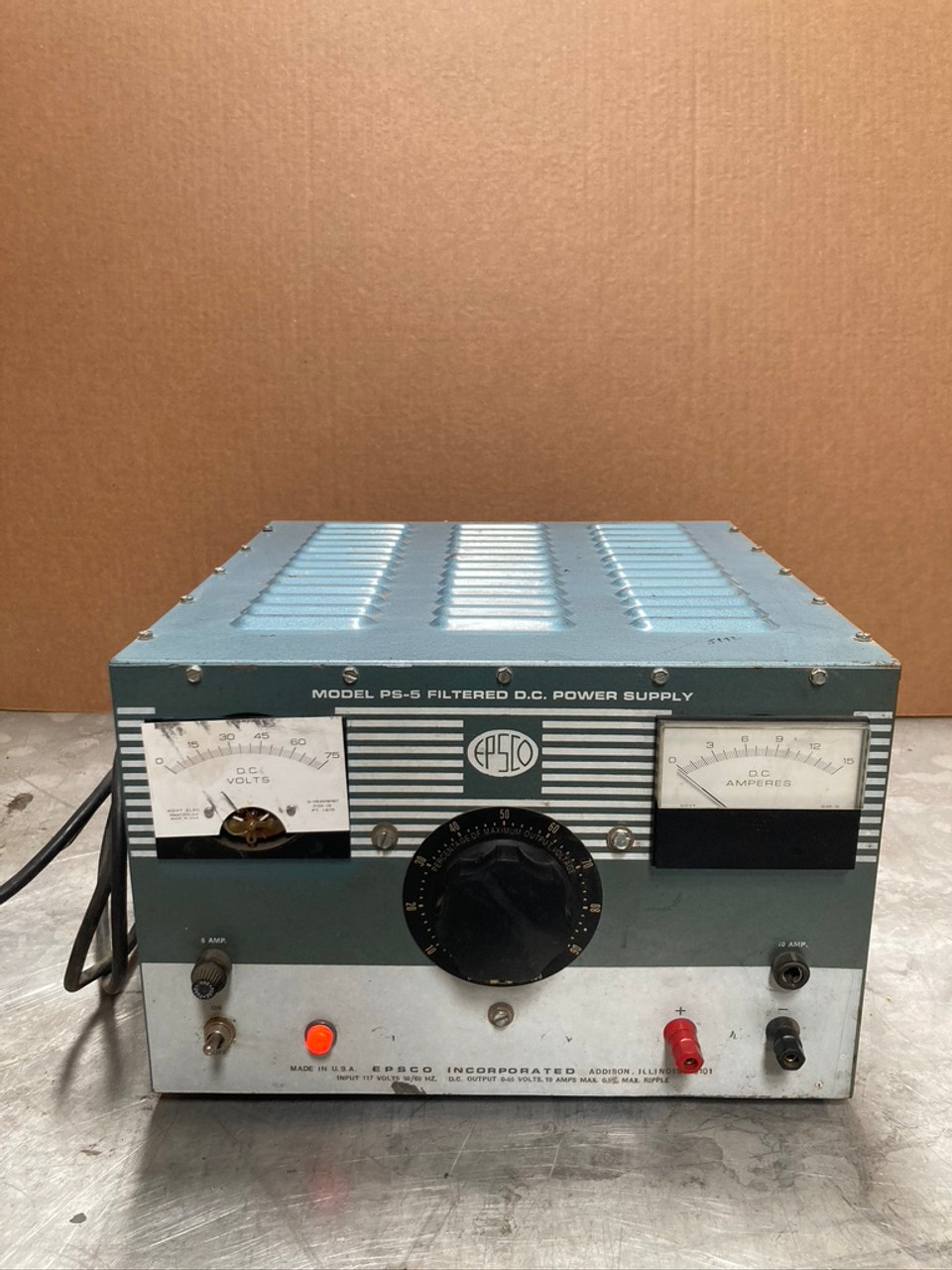 Filtered D.C. Power Supply PS-5 Epsco