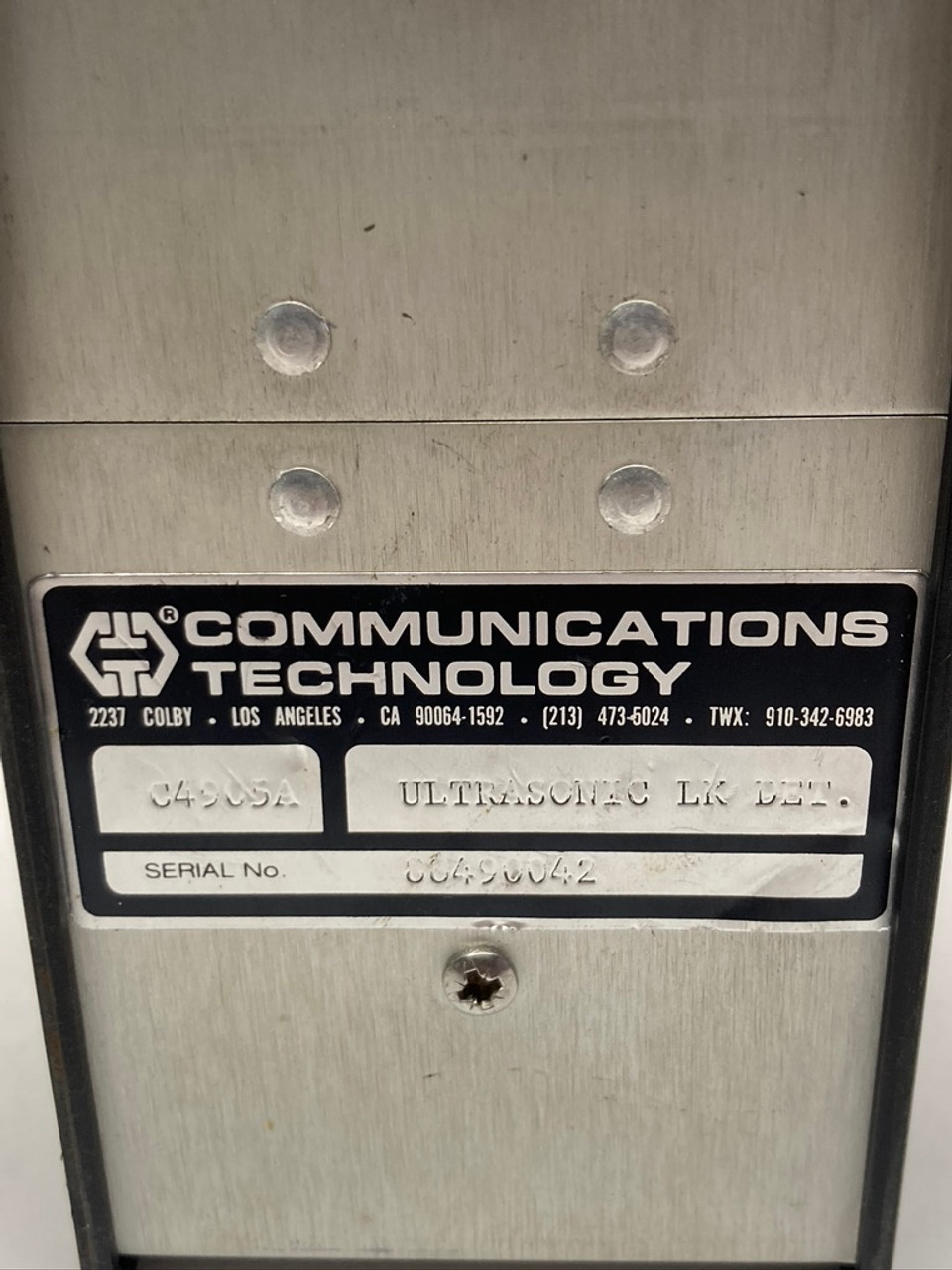 Communications Technology Ultrasonic Translator Detector C-4905A