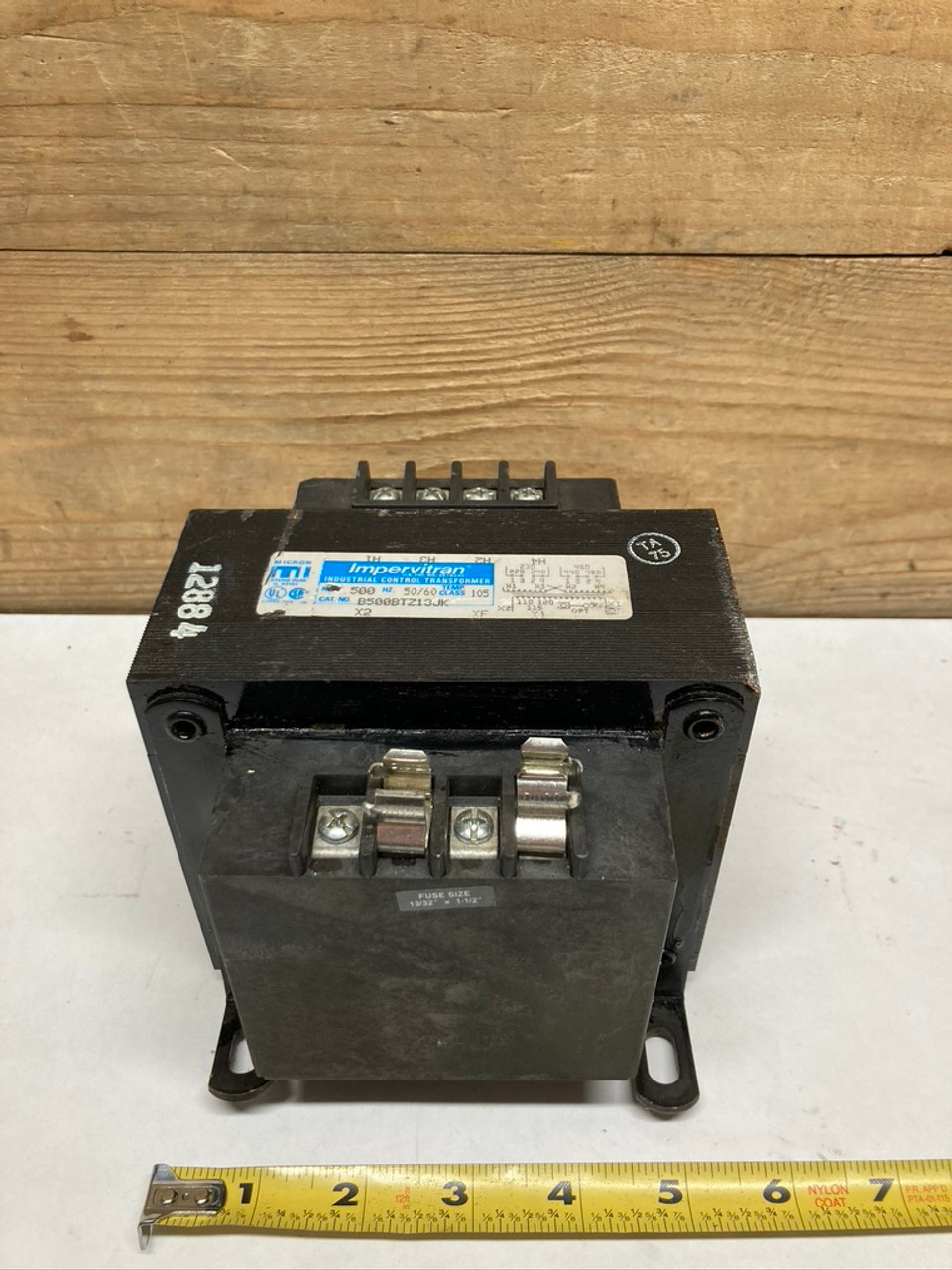 Impervitran Industrial Control Transformer B500BTZ13JK Micron