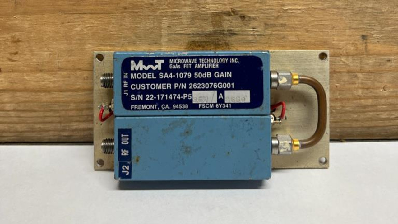 50 dB Radio Frequency Amplifier SA4-1079 2623076G001 Microwave Technology