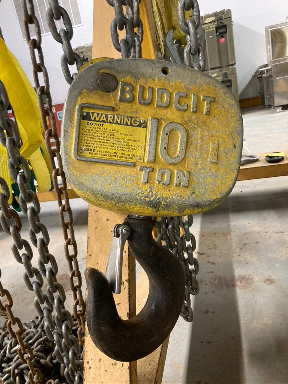 Budgit 10 Ton Manual Chain Hoist MIL-H-904