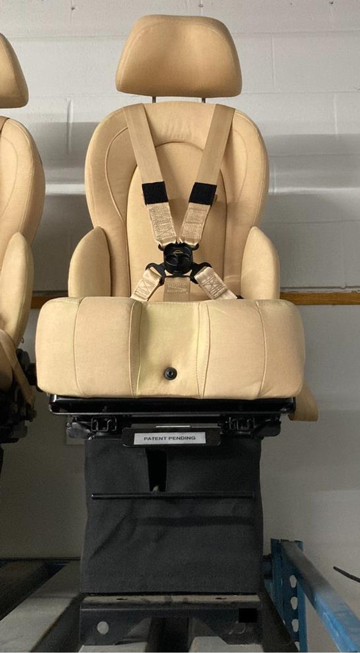 Global Seating System 3D51-555N303-1D Vehicular Seat W/ Adjuster Base Tan MRAP