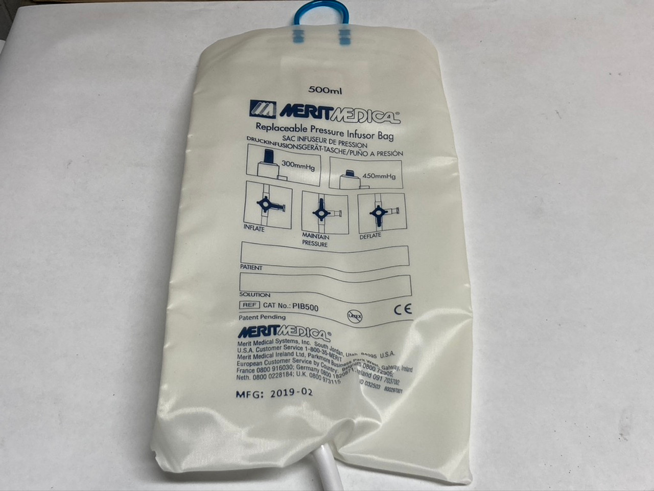500 ml Replaceable Pressure Infusor Bag PIB500 Merit Medical