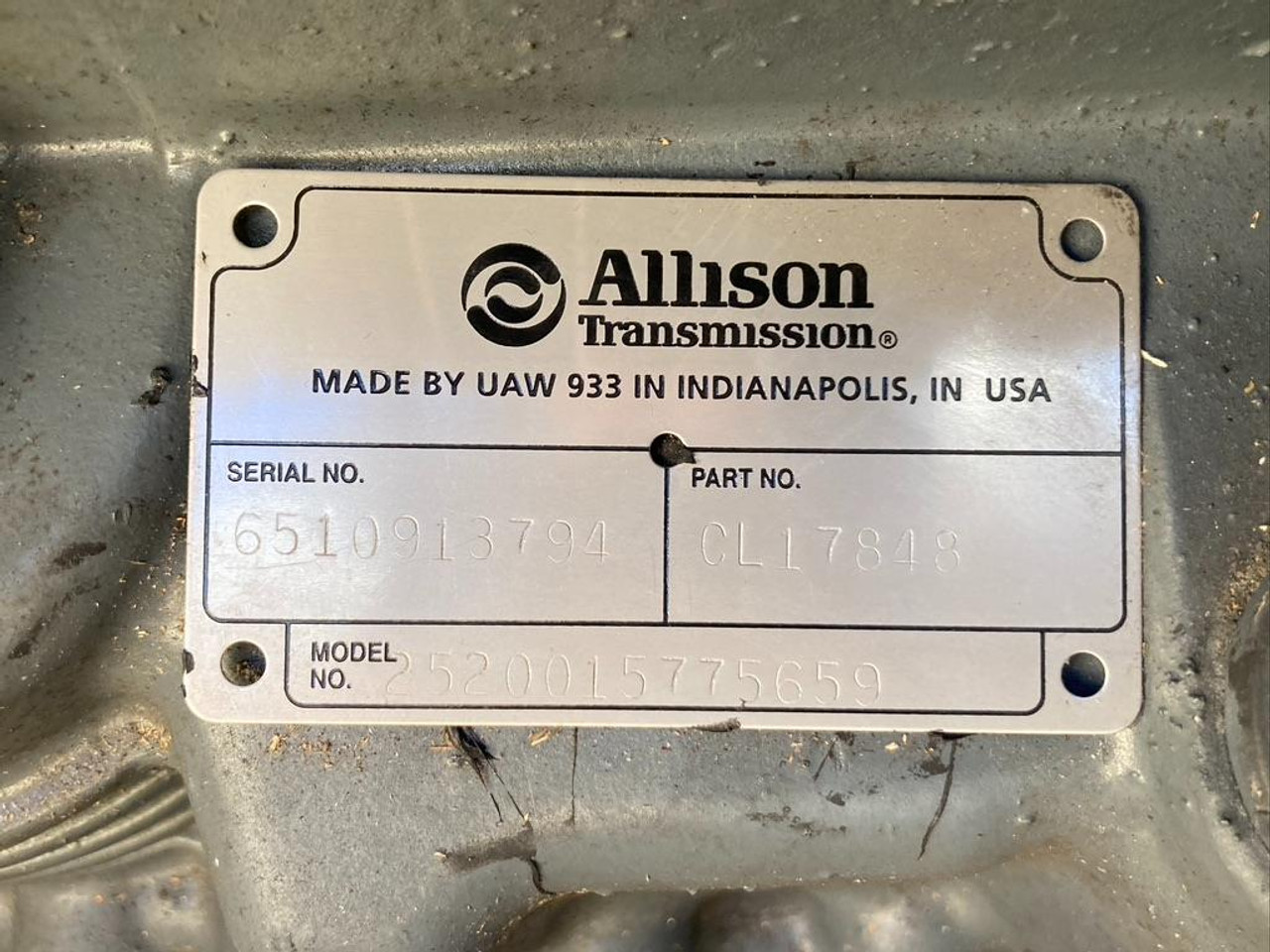 Allison CL17848 Transmission Mechanical