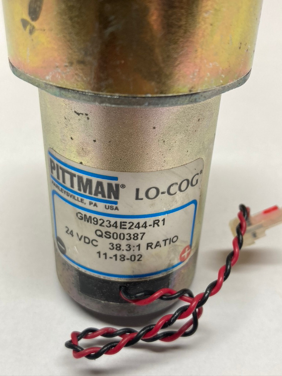 LO-COG Gear Motor GM9234E244-R1 Pittman 24 VDC, 38.3: 1 Ratio