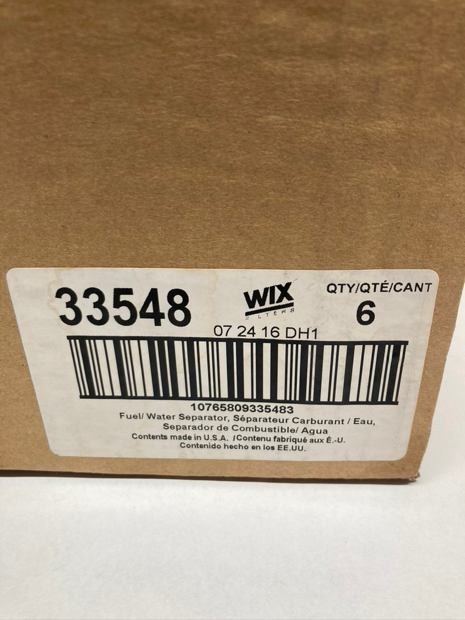 Fuel Filter 33548 Wix Lot of 6