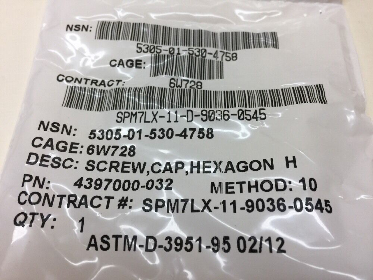 Hexagon Head Cap Screw 4397000-032 BAE Systems Hmmwv Humvee Lot of 100