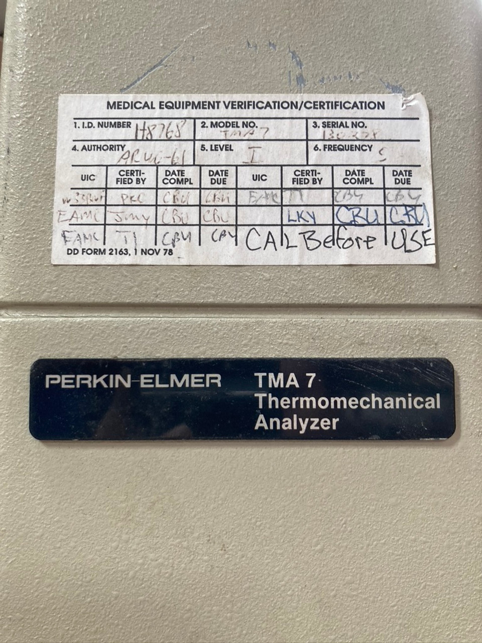 Perkin-Elmer TMA 7 Thermomechanical Analyzer