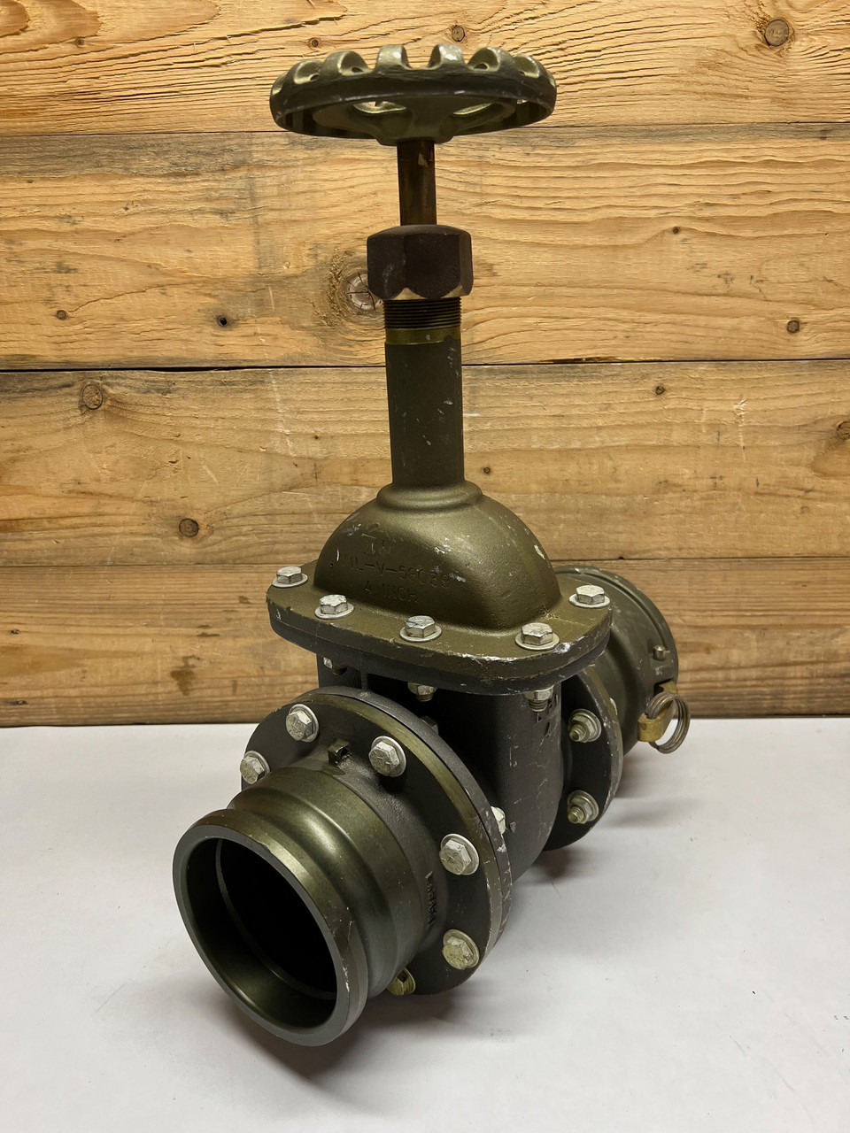 4" Gate Valve with Cam-Lock Couplings MIL-V-58039 LaBarge