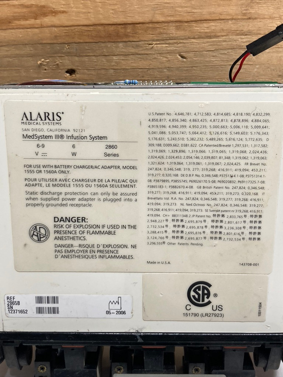 IVAC Medsystem III Multi-Channel w/ Pole Clamp 2865B Alaris