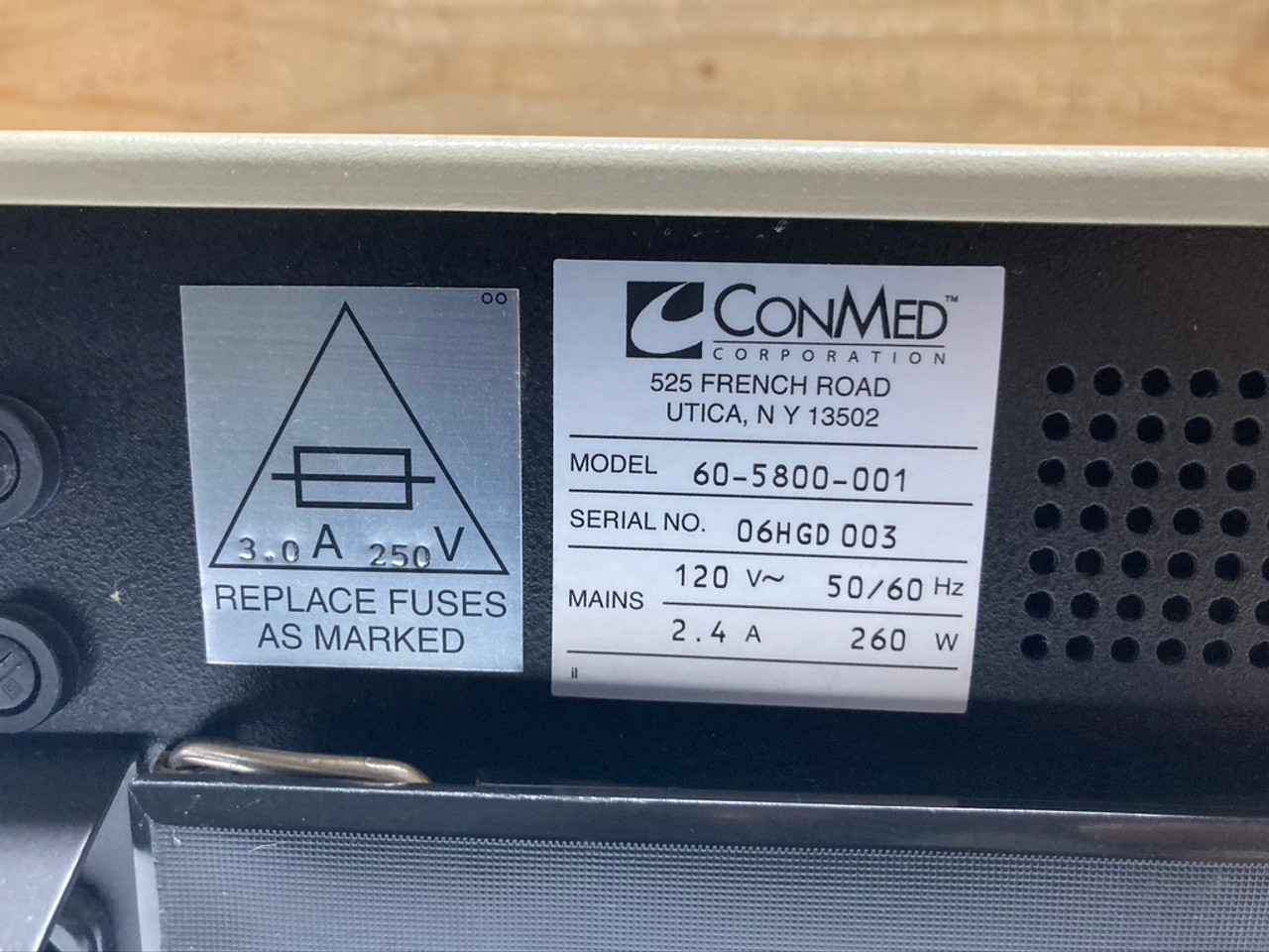 Sabre 180 Electrosurgical Unit 60-5800-001 Conmed