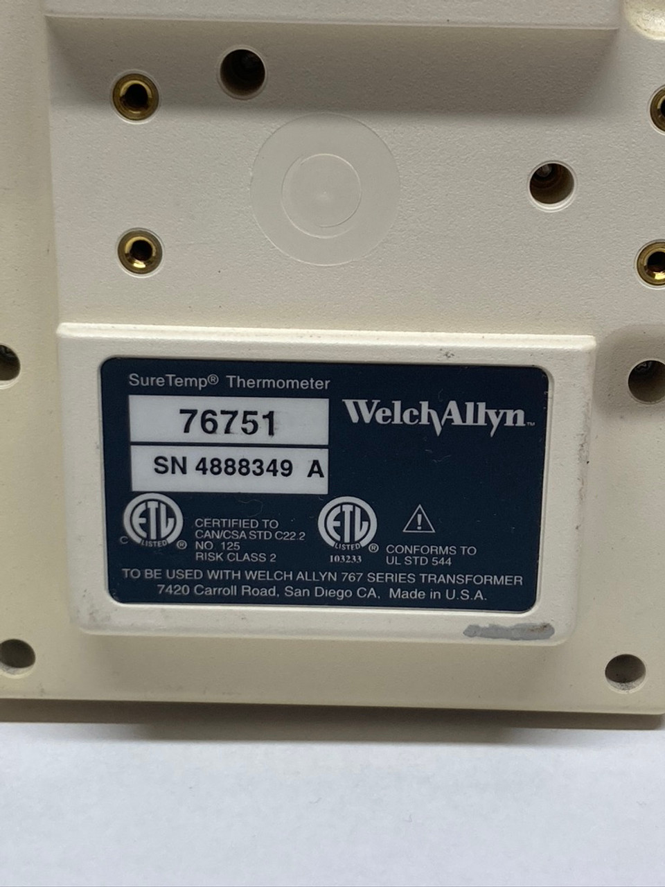 SureTemp Thermometer Module 76751 Welch Allyn