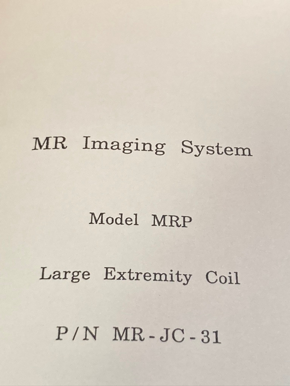 Large Extremity MRI Coil MRP MR-JC-31 Hitachi