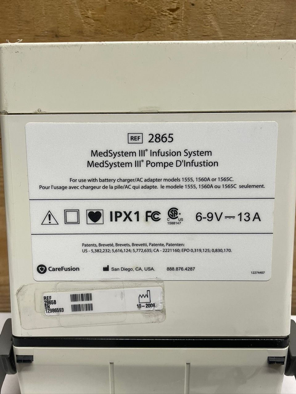 IVAC Medsystem III Multi-Channel w/ Pole Clamp 2865B Alaris PARTS