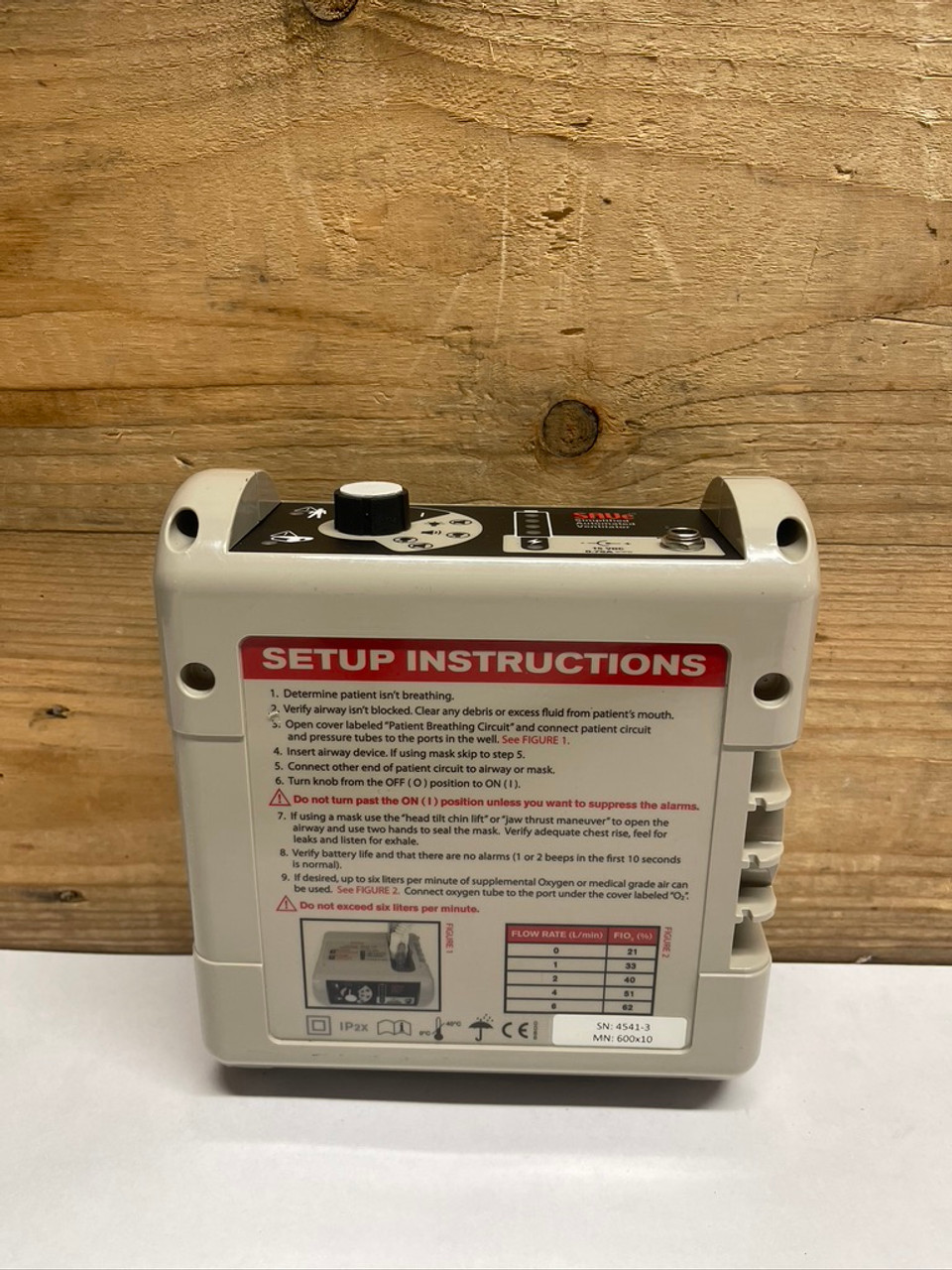 SAVe Simplified Automated Ventilator Model 600x10 AutoMedx SN:4541-3
