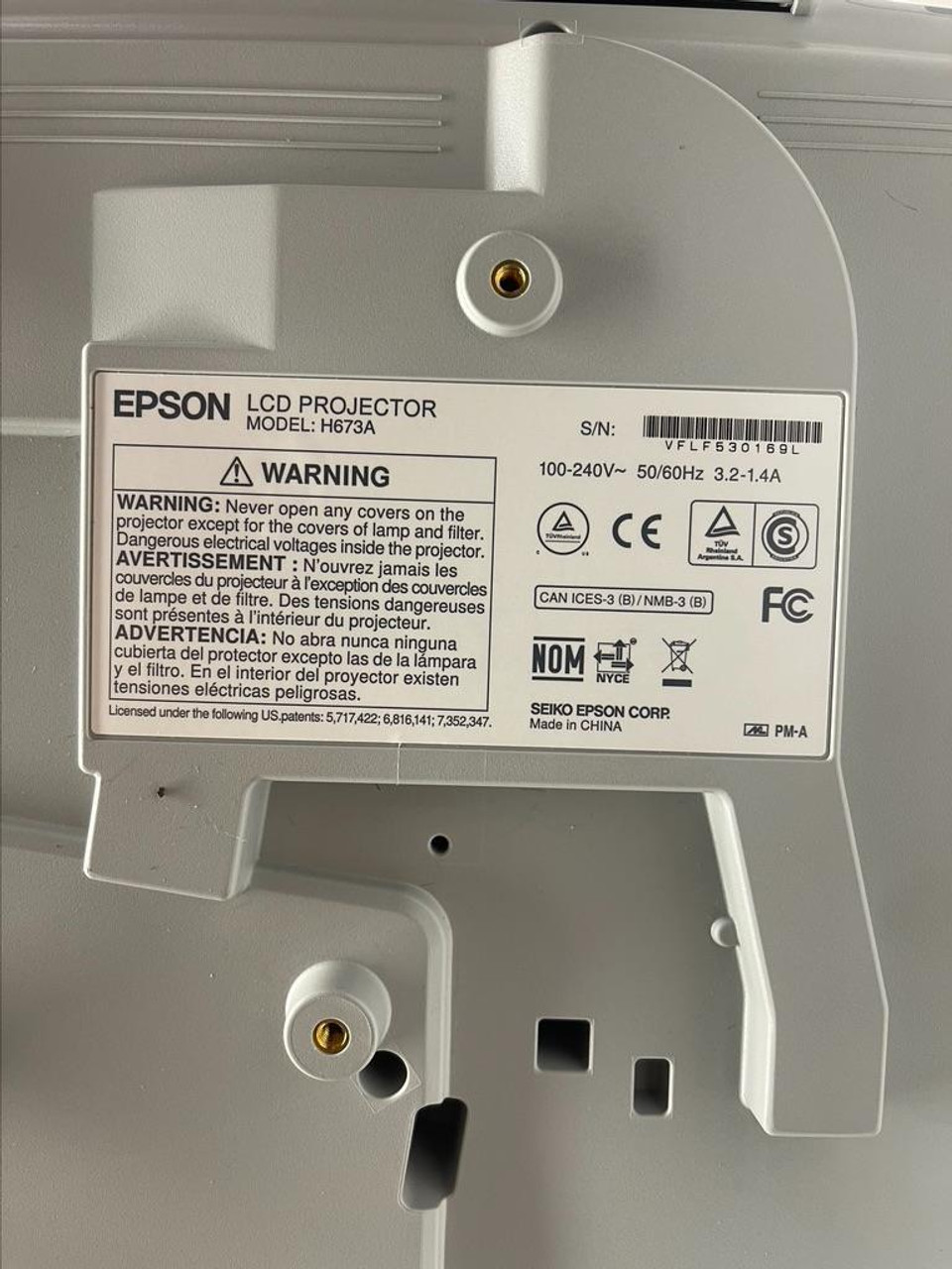 Powerlite 530 LCD Projector H673A Epson HDMI