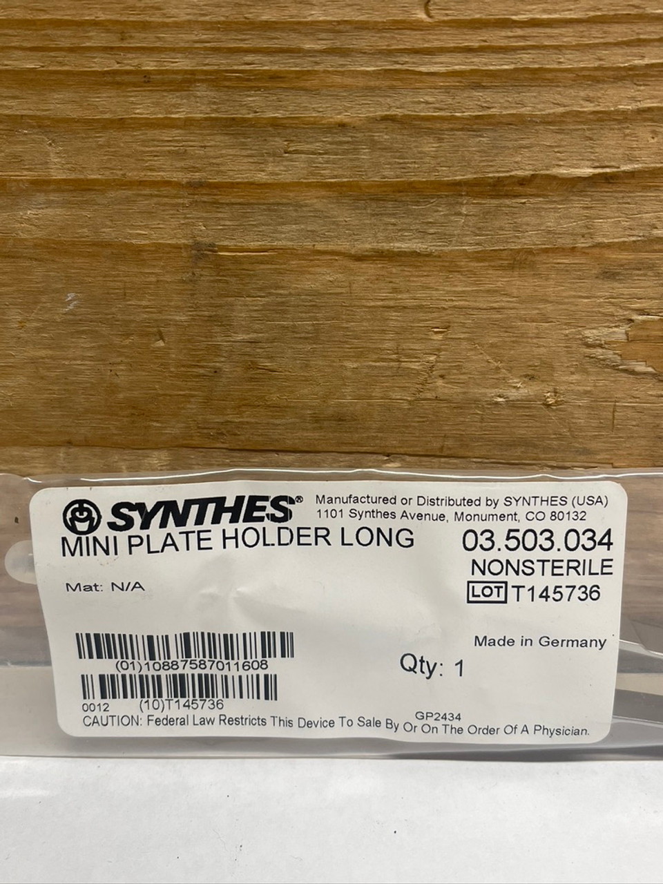 Long Mini Plate Holder 03.503.034 Synthes