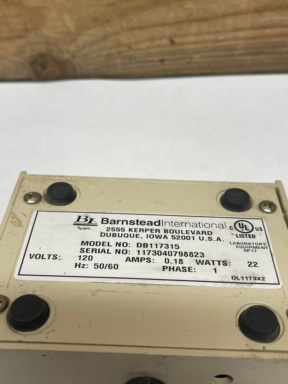 Blood Solution Warming Unit DB117315 Barnstead