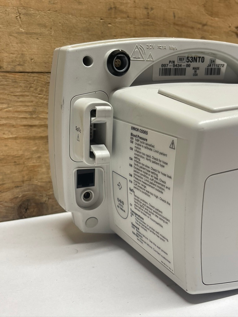 Patient Vital Signs Monitor 53NT0 007-0434-00 Welch Allyn