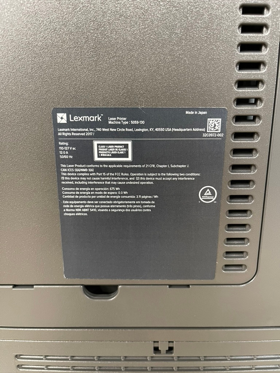 Color Laser Printer CS921DE Lexmark