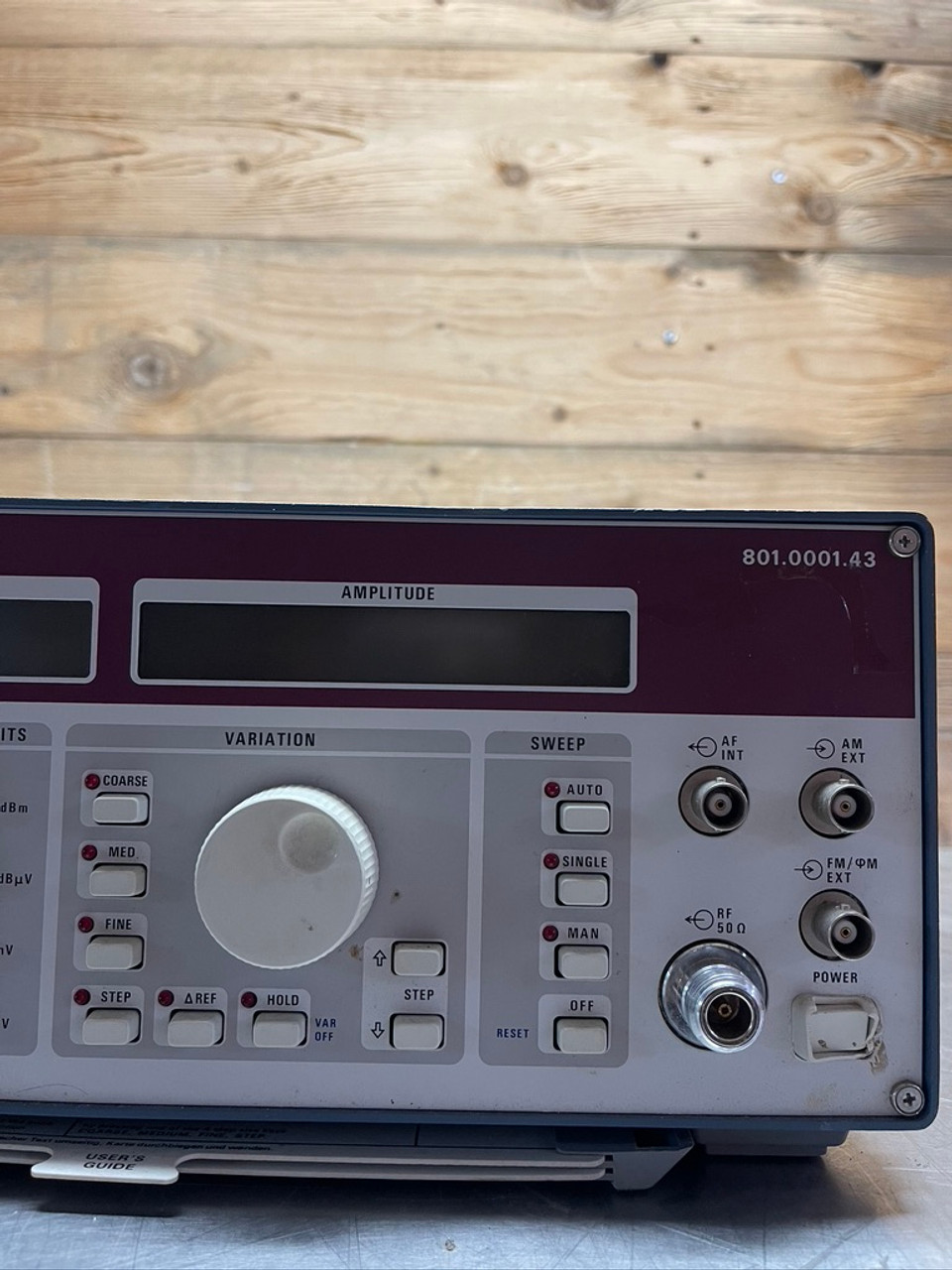 Signal Generator SMG 801.0001.43 Rohde & Schwarz 100 kHz-1000 MHz (Parts)