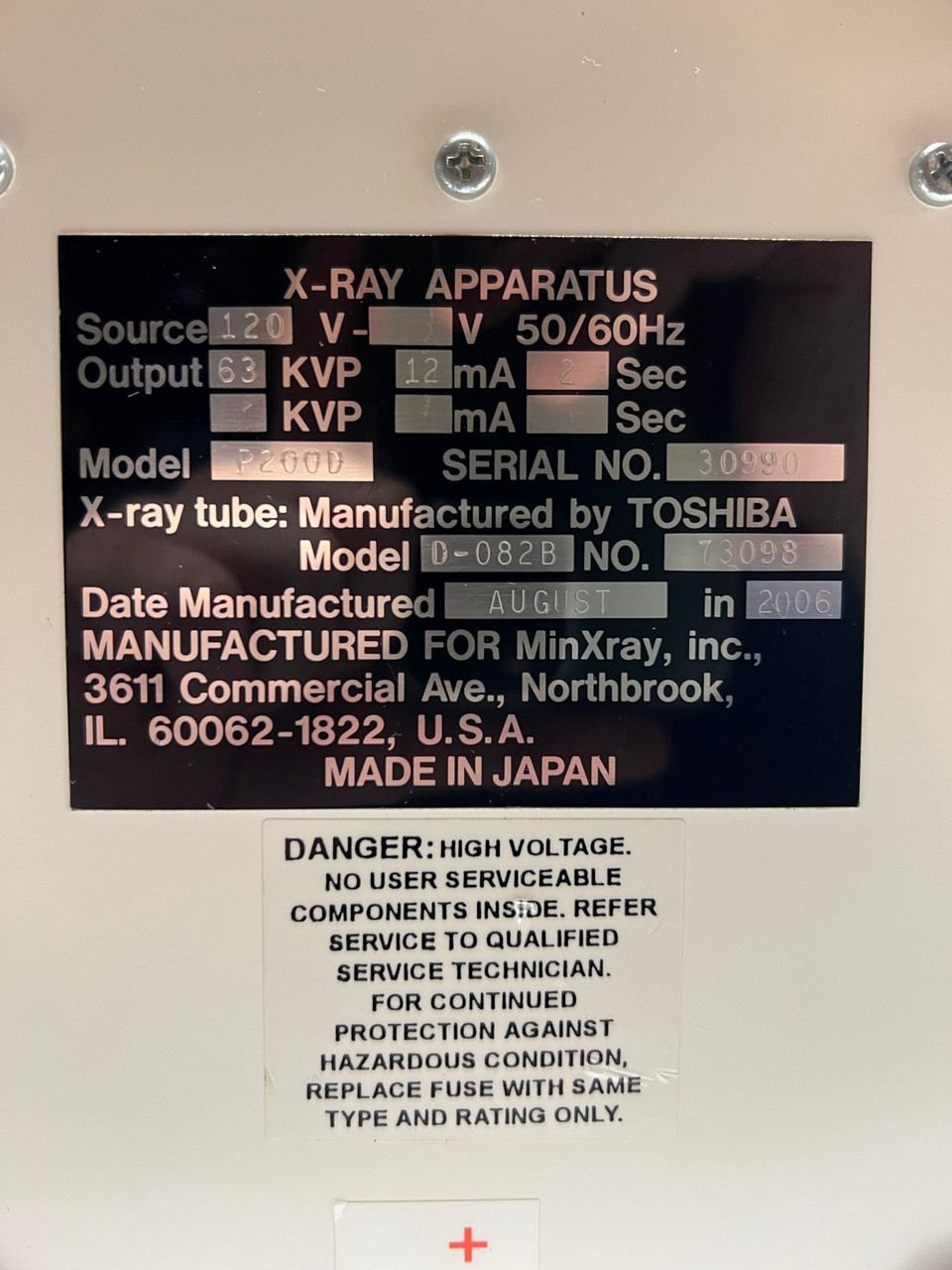 MinXray P200D Mark III Portable Dental X-Ray Unit