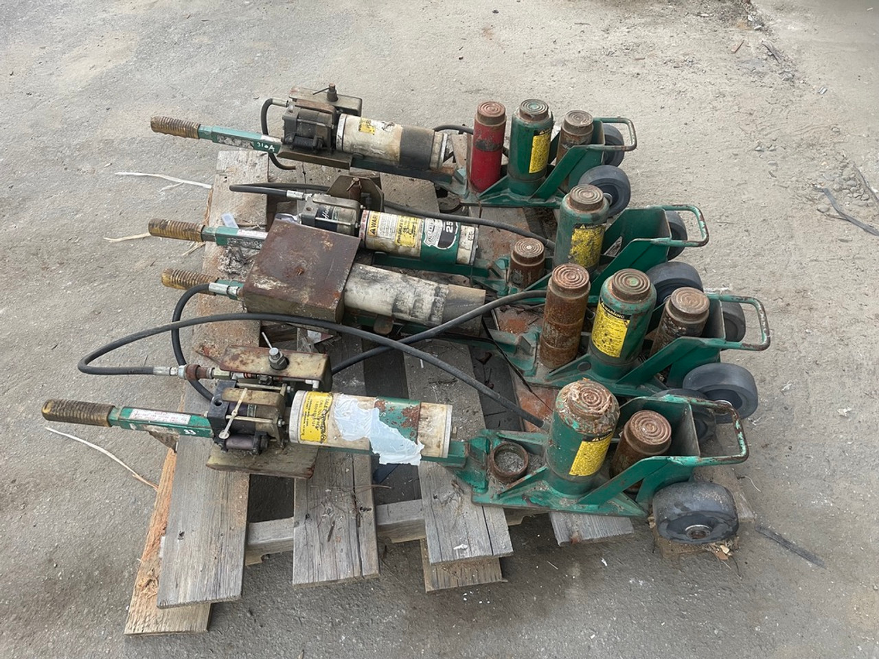 Lot of 4 Emerson Model 25 Axle Jack 25 Ton