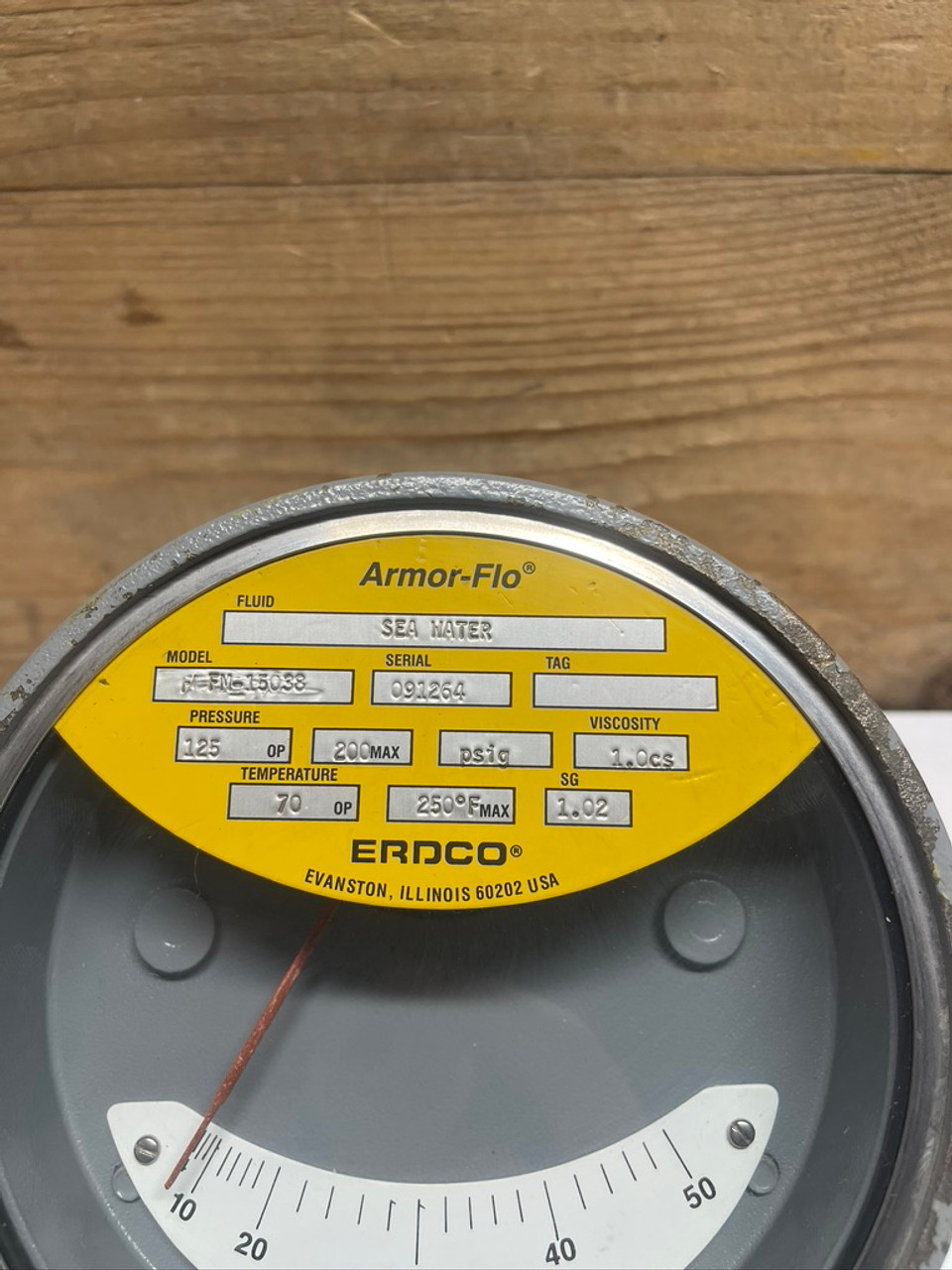 Armor-Flo Sea Water Flow Meter FM-15038 ERDCO 150#