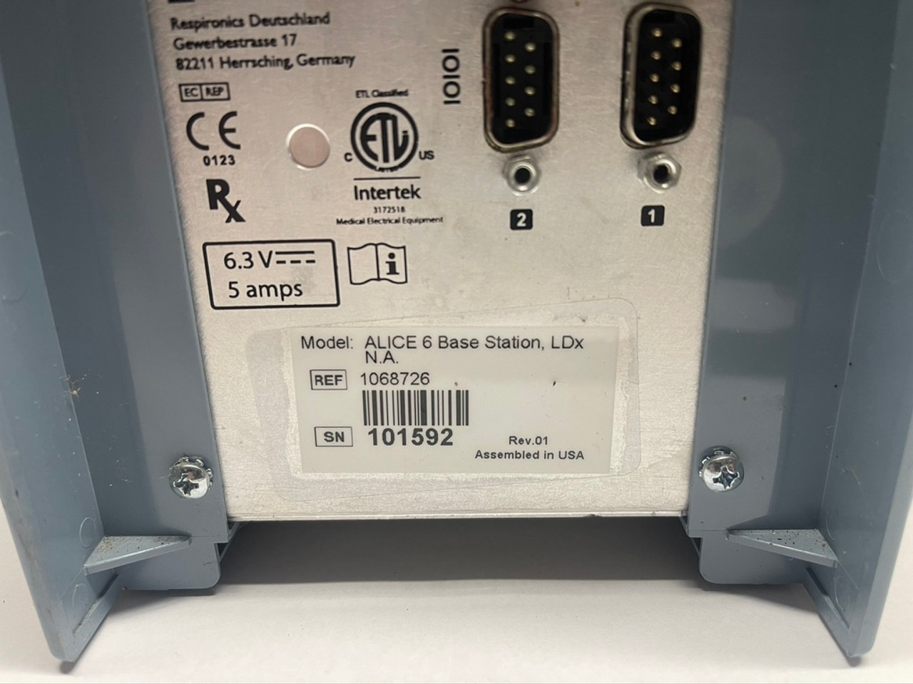 Alice 6 LDx Base Station Diagnostic Sleep System 1068726 Philips Respironics