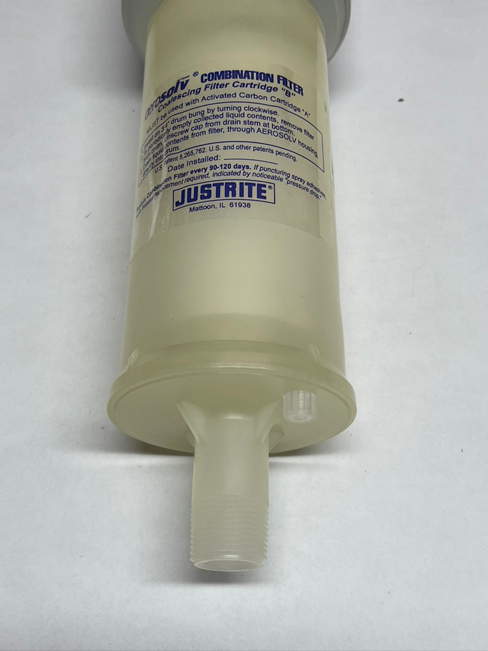 Justrite Aerosolv Combination Filter Cartridge Can Recycling
