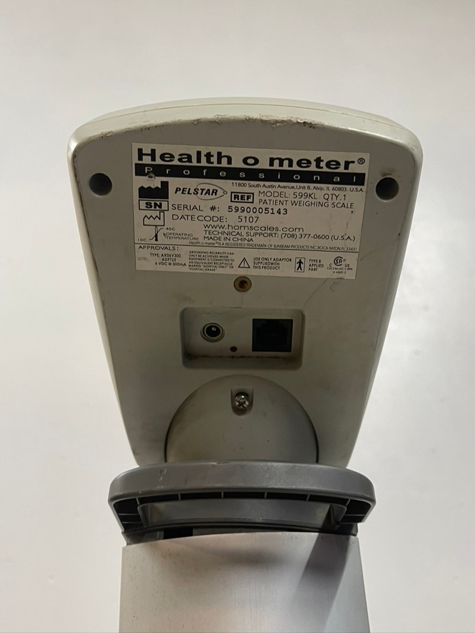 Patient Weighing Scale 599KL Health O Meter SN# 5990005143