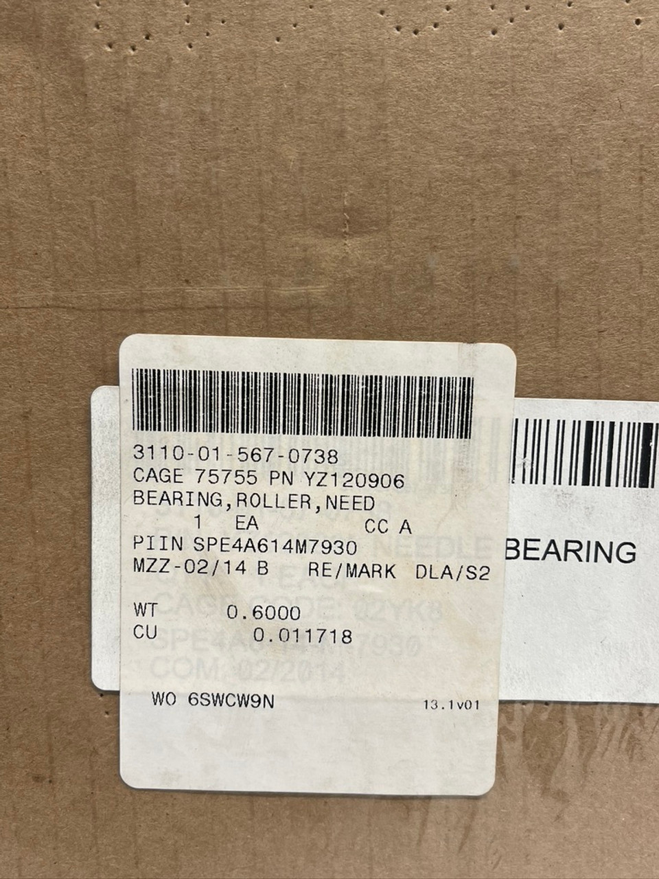 Needle Thrust Bearing YZ120906 John Deere