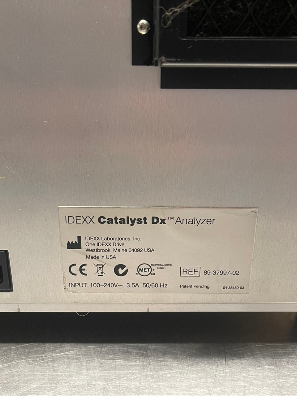 Catalyst Dx Vet Hematology Analyzer 89-37997-02 Idexx