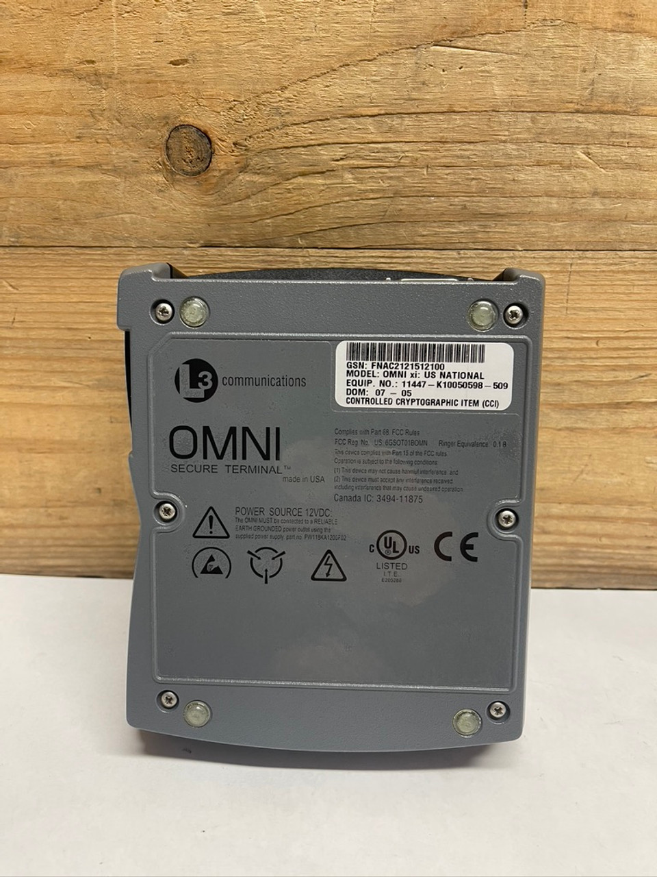 OMNI Secure Terminal K10050598-509 L3 Communications