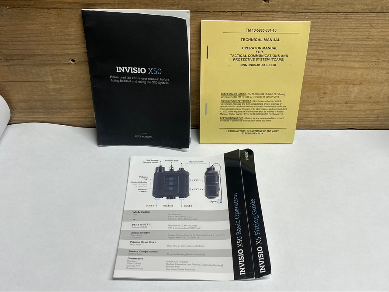 *NEW*INVISIO X50 Dual COMMS Kit With Digital In Ear X5 Headset Pouch & Manual US