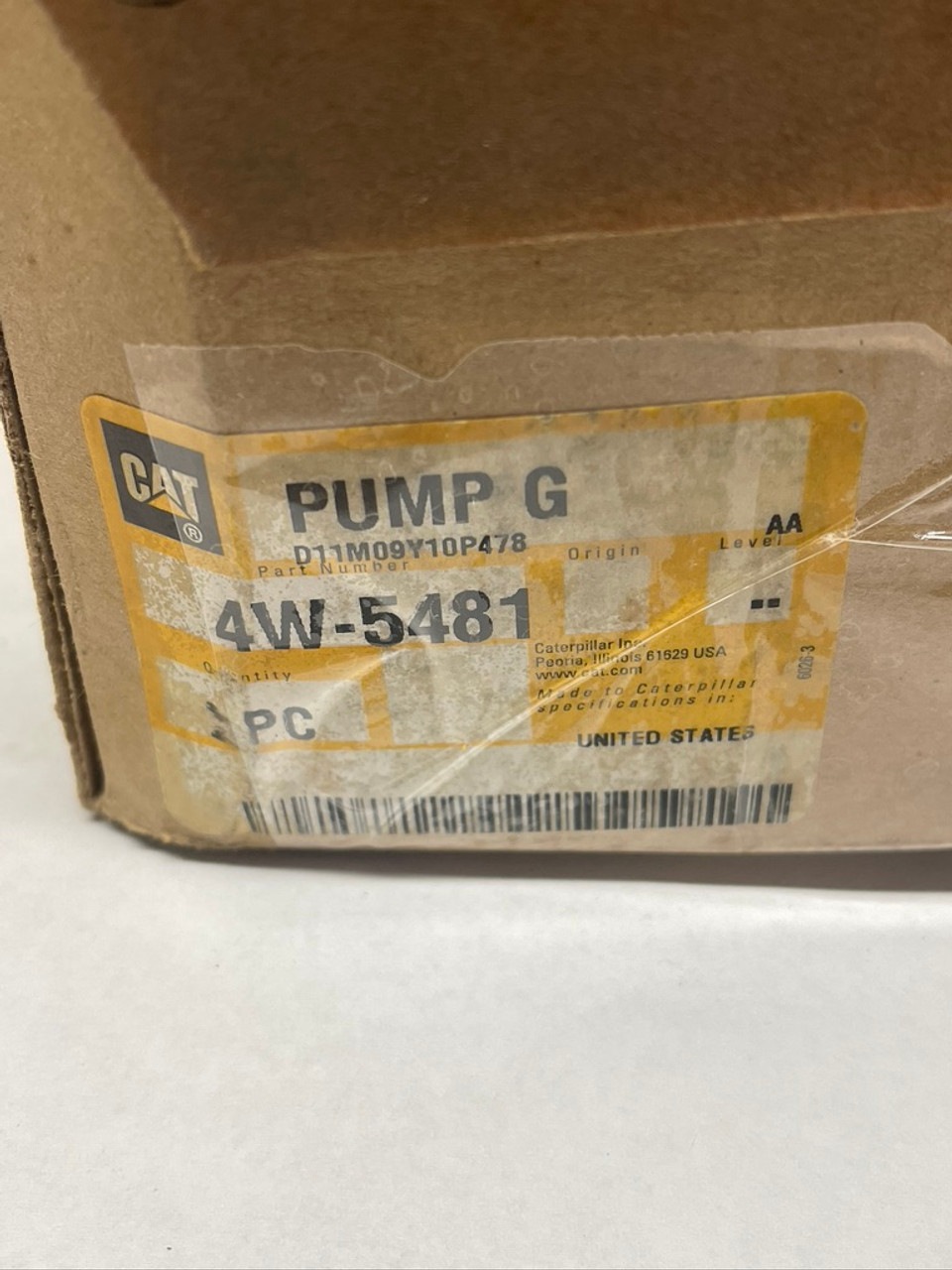 CAT Fuel Transfer Pump 4W-5481 Caterpillar Pump G 4W5481