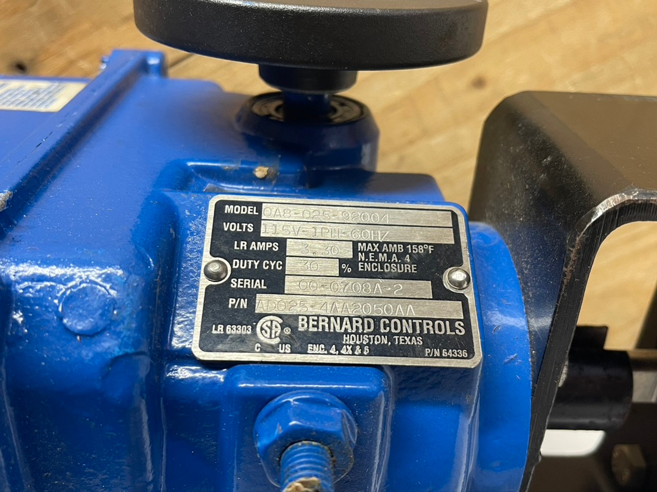 OA Series Electric Actuator 0A8-025-92004 Bernard Controls
