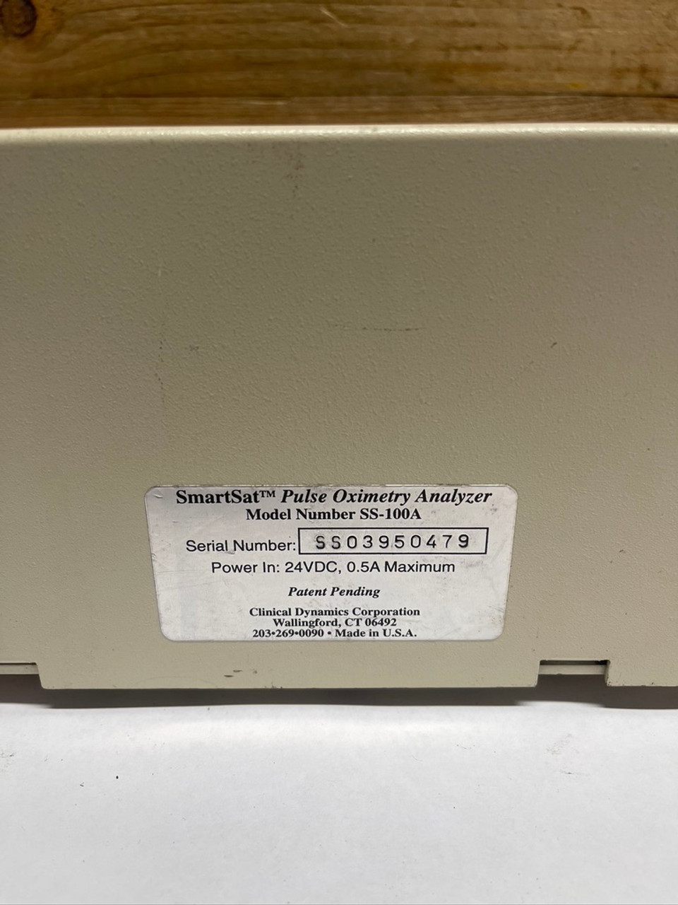 SmartSat Pulse Oximetry Analyzer SS-100A Clinical Dynamics