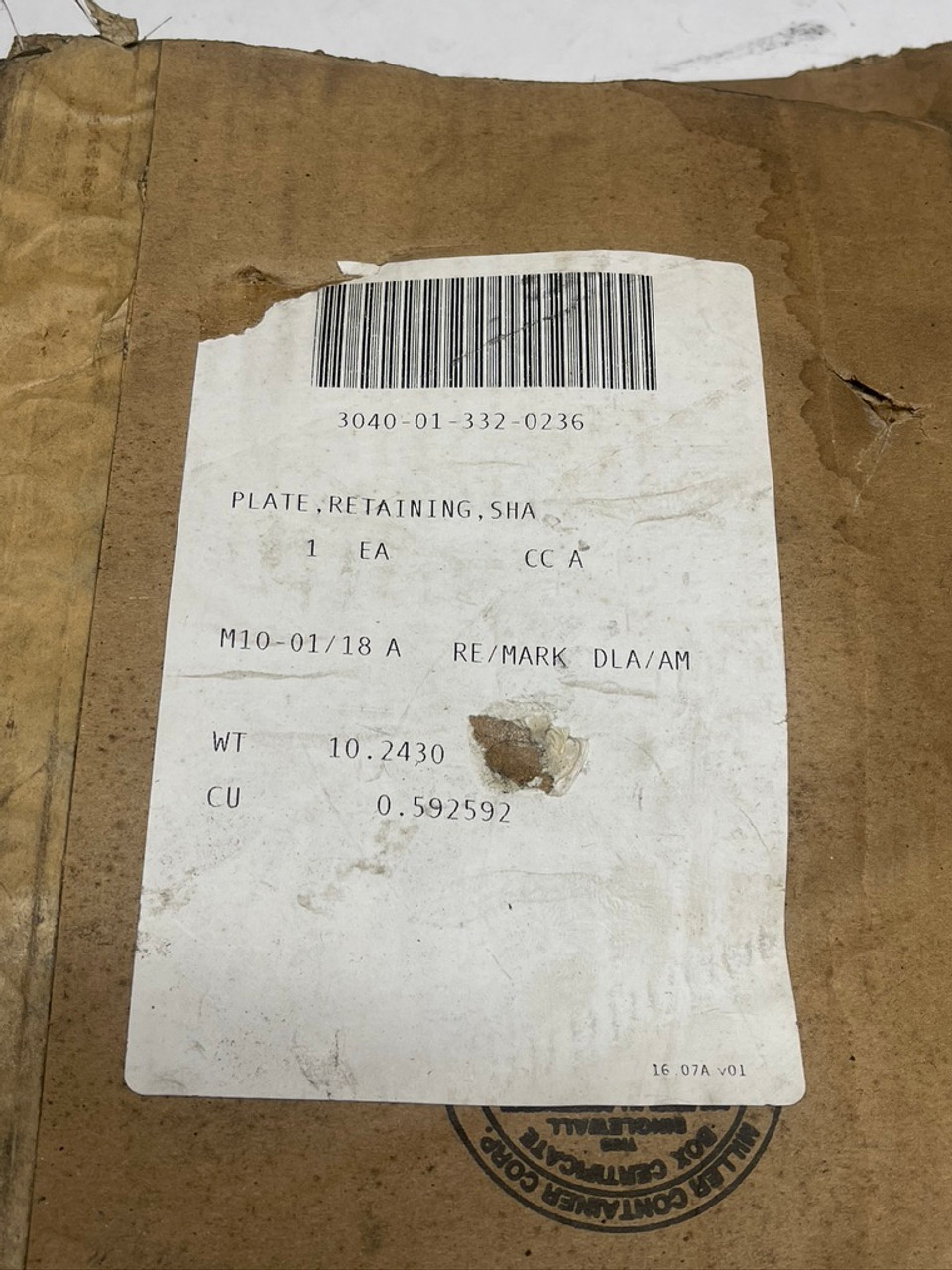 Shaft Retaining Plate 4046960 John Deere