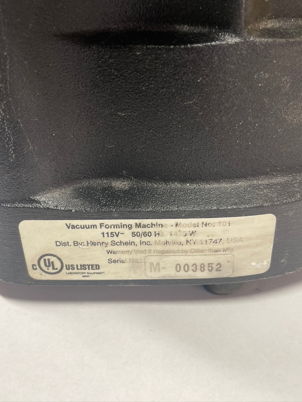 Henry Schein Vacuum Forming Machine Model 101